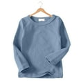 thumbnail image 6 of PEASKJP Boys Shirts Boys' Long Sleeve Soft Basic T-Shirt,Light Blue 5-6 Years, 6 of 7