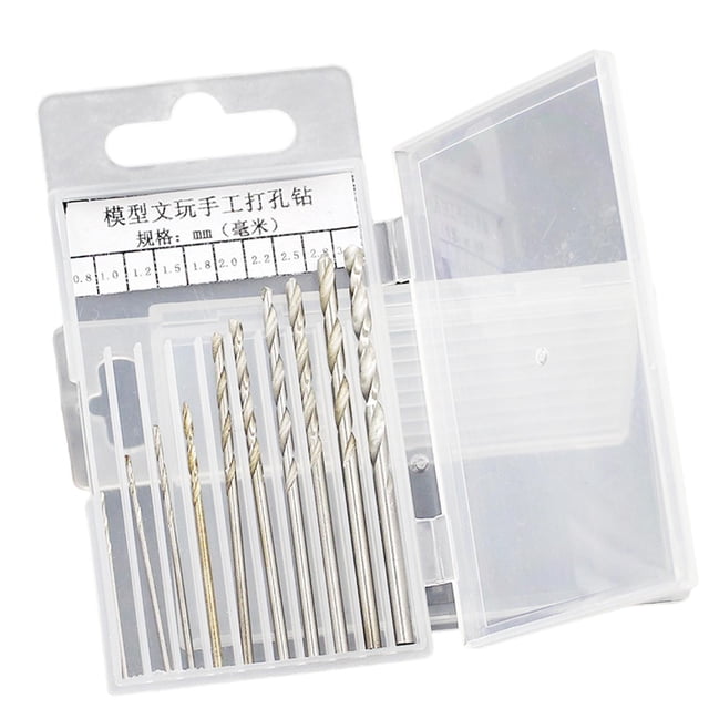 Brocas de tornillo de banco profesion de precisión (0,5-3,0mm), de minibrocas helicoidales para trabajo Manual, fabricación de modelos sin taladro manual
