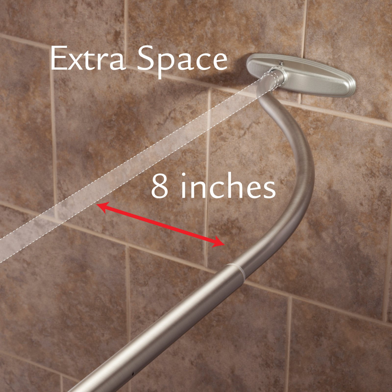 Kenney Twist Fit Tension Shower Curtain Rod Bronze Com