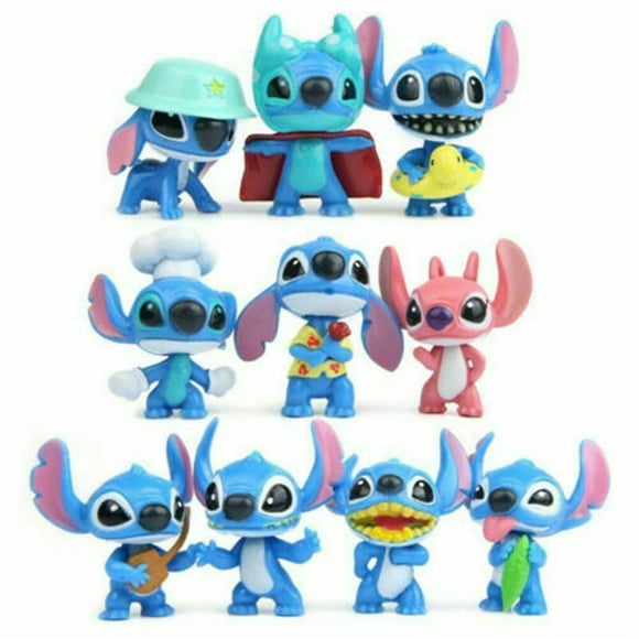 10pcs/set Lilo & Stitch Mini Figures For Cake Topper Room Decoration And teenager Birthday Toys Gift-SHUNJING