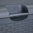 thumbnail image 2 of Cozyhom Resin Wicker Patio Storage Deck Box 120 Gallon, Outdoor Waterproof Patio Cushion Storage Lockable Outside Container, Gray, 2 of 7