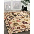 thumbnail image 3 of Ahgly Company Machine Washable Indoor Square Abstract Yellow Area Rugs, 3' Square, 3 of 7