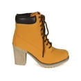 thumbnail image 2 of Nature Breeze CD00 Women Leatherette Lace Up Padded Collar Chunky Heel Bootie, 2 of 6