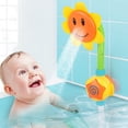 thumbnail image 5 of 1 unid Spray de mano divertido rociador de baño herramienta de flores juguetes de agua rociador ducha para niños juego de bañera amarillo baño cabeza de niño para bebé niños juguete girasol, 5 of 5