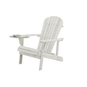 W Unlimited SW2101WT Earth Collection Adirondack Chair with Phone & Cup Holder, White