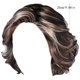 thumbnail image 2 of Peluca recta corta de estilo europeo, peluca de moda para mujer de fibra sintética de 19.7 pulgadas con parte central y red de hebilla ajustable, pieza de cabello liviana de 2.5 oz de color dorado, 2 of 4