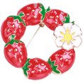 thumbnail image 4 of Shisuyan Épingle à Revers Fraise Broche Robe Vêtements Fraise Bijoux pour Châle Foulard, 4 of 7