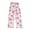 Pink_15N^908, variant on Fabrcox Bow Printed Flannel Pajama Pants for Women Elastic Waist Wide Leg Lounge Bottoms Ladies Pajamas Bottoms Winter Cute Print Lounge Pants Red XS