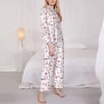 thumbnail image 3 of Picia Cute Poodle Dog Pattern Women’s Long-Sleeve Sleepwear Set - Soft 2-Piece Loungewear with Pockets, Comfy PJs for Relaxing Nights-Medium, 3 of 7