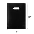 thumbnail image 2 of SSWBasics Small Low Density Black Merchandise Bags - 9”W x 12”H - Case of 1000 - Black, 2 of 7