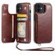 thumbnail image 1 of Funda cartera Wefor para iPhone 12 Mini con bloqueo RFID, color marrón, 1 of 9