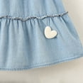 thumbnail image 6 of vdgthytj Toddler Baby Girl Denim Dress Cute Summer Ruffle Sleeve Crewneck Sundress Casual Beach Party Outfits, 6 of 9