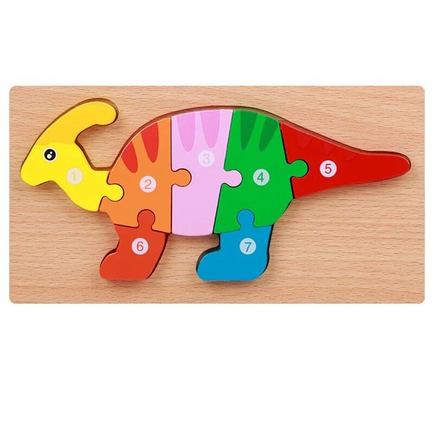 Rompecabezas de madera 3D para niños, aprendizaje cognitivo educativo de juguete, vehículo de animales de dibujos animados, nuevo