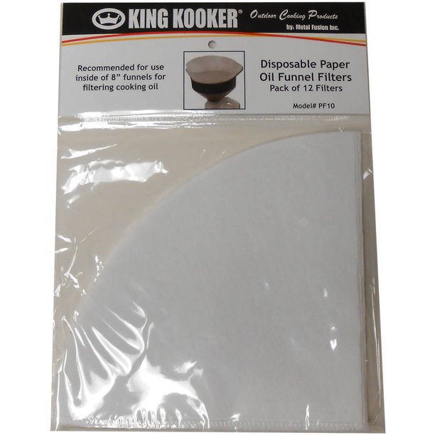 King Kooker PF10 Disposable Paper Oil Funnel Filters Great For