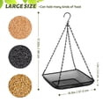 thumbnail image 2 of Bandeja Comedero para Pájaros Colgante MIXXIDEA 28x28 cm, Plataforma de Malla Metálica con Cadenas Duraderas para Exterior, Ideal para Atraer Aves Silvestres, Paquete de 1, 2 of 7