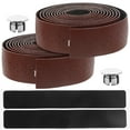 thumbnail image 1 of Kit de Rubans de Guidon de Vélo Marron pour Sac Sangles d'Absorption en PU et Métal Léger 1 Ensemble, 1 of 8