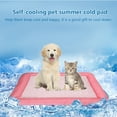 thumbnail image 4 of JOGZMZ Summer Cool Mat Sleeping Pad Water Absorption Top Bottom Materials Safe Easy Carry Keep Cool for Pet Kids and Adults Pink 23.62x15.74in, 4 of 7