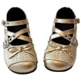 thumbnail image 2 of Fozruso Girls Sandals Mary Jane Shoes With Bowknot Cute Toddler Casual Comfortable Lightweight Breathable For Little Girls Suitable For Ages 1 10.5,Sizes 12.5 Little Kid 6.5-7 Years(Gold), 2 of 6