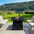 thumbnail image 3 of Patiojoy Table de Foyer au Propane Extérieur Carré de 50 000 BTU avec Housse Imperméable Roche de Lave, 3 of 8
