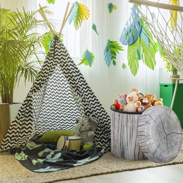 Banc De Rangement Pliable Bonlife Velours Vert - Coffre à Jouets Et Repose-pieds