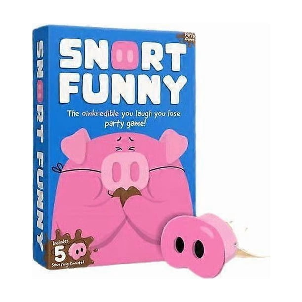 Snort Funny: The Oinkcredible You Laugh You Lose Party Game | 150 Challenge Cards, 5 Pig Snouts & Mud Tokens | Family & Friend Game for Ages 8+, 4-8 P