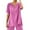 Hot Pink, variant on Basic Regular Fit T Shirts Womens Loose Buttons Down Blouse Tops Solid Casual Short Sleeve Shirt Blouse,Gray XXL