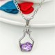 thumbnail image 1 of D Collar de cristal de amor creativo, joyería en forma de corazón, cadena de clavícula, aleación galvanizada, colgante de botella a la deriva de diamante para niña, 1 of 3