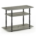 thumbnail image 2 of Furinno Turn-N-Tube No Tools 3-Tier TV Stands with Classic Tubes, French Oak Grey/Black, 2 of 8