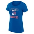 thumbnail image 2 of Women's G-III 4Her by Carl Banks Blue New York Rangers Super-Slim Fit Lightweight Team Logo Graphic T-Shirt, 2 of 3