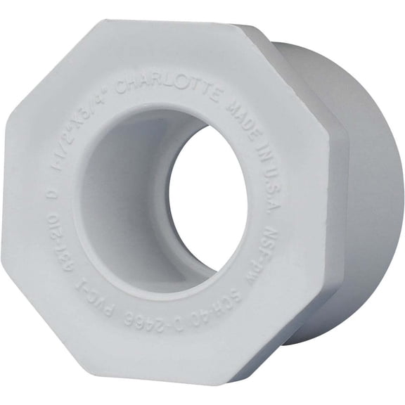 Charlotte Pipe PVC 02107 1100HA Reducing Bushing, White