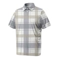 thumbnail image 4 of Big and Tall Mens polo shirts Breathable Performance Polos for Men Casual Work Men Polo Shirts Plaid Summer Basic Loose Fit Short Sleeve Golf Shirts Brown 6XL, 4 of 6