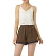 thumbnail image 6 of REFINED ATTIRE Juniors Floral Printed Lace Trim Elastic Waist Shorts, 6 of 7