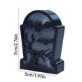 thumbnail image 3 of Tombstone Light Halloween Spooky Ghost Black Cat Figurine 3 X 2 Inch Light Up Decor for Indoor Outdoor Yard Halloween Party, 3 of 9