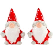 The Bridge Collection 3" Polka Dot Gnomes Salt and Pepper Shaker Set - 2 Piece Set - Gnome Kitchen Items - Fun Salt and Pepper Shakers for Home Decor