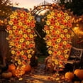 thumbnail image 5 of Fall Artificial Hanging Flowers for Outdoor, 2 Pcs Fake Mums Lilys Leaves Faux Flowers Outdoor Fall Decor, UV Resistant Silk Flower for Front Door Porch Planters Patio Yard Garden, 5 of 7