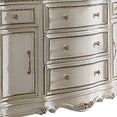 thumbnail image 4 of Benzara Five Drawer And Two Door Dresser With Carved Cabriole Legs, Antique Pearl, 4 of 5