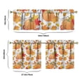 thumbnail image 6 of Autumn Harvest Pumpkin Pattern Tier Curtains - Thanksgiving Theme Rustic Farmhouse Kitchen Window Treatment, 6 of 6