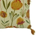 thumbnail image 5 of Fennco Styles Embroidered Wild Flowers with Tassel 100% Cotton Decorative Throw Pillow, 5 of 6