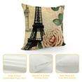 thumbnail image 4 of YANMS Vintage French Paris Eiffel Tower with Rose Flowers Decorative Throw Pillow Cover Pillow Case Cushion Cover for Sofa Bed Pillowcase (Paris Flower), 4 of 5