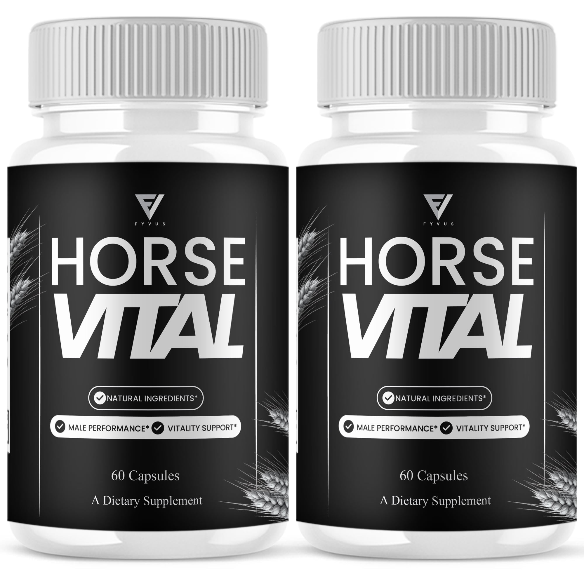(2 Pack) Horse Vital Male Capsules, HorseVital Wellness Support (120 Capsules)