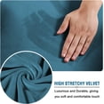 thumbnail image 3 of J&V TEXTILES Rich Floral Pattern Velvet Stretch Chair Cover Chair Slipcover Sofa Cover Furniture Protector Couch Soft with Elastic Bottom Chair Couch Cover with Arms Blue, Love Seat, 3 of 3