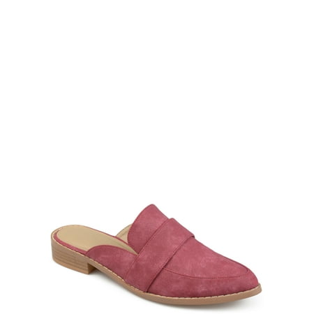 - Brinley Co. Women's Faux Leather Slip-on Almond Toe Mules