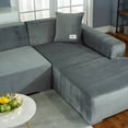 thumbnail image 4 of SHANNA Thick Velvet L Shape Sofa Covers, Non-Slip Sectional Couch Cover Protector Plush Sofa Slipcovers with 2pcs pillowcase for Living Room, 4 of 14