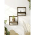 thumbnail image 4 of Wooden Display Shelf Floating Shelves Rustic Wood Shelves Wall Storage for Bedroom Kitchen Over Toilet Small Wall Mounted Gifts, 4 of 10
