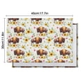 thumbnail image 6 of White Buffalo Sunflower Flower Pattern Summer Placemats Table Placemats Set Of 4-Linen Kitchen Washable Placemats Table Mats 11.8"x17.7" Non-Slip Heat Resistant, 6 of 6