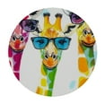 thumbnail image 4 of Patifu Giraffes Pop Art Round Tablecloth Stain-Resistant Washable for Indoor Outdoor Restaurants Weddings Parties Picnic Camping Kitchen Dining Home 31"-35, 4 of 8