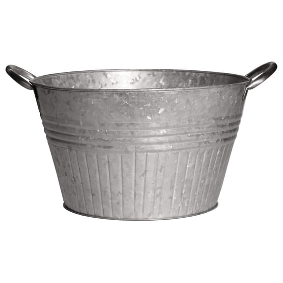 16" Round Tub w/handles - Galvanized 16" Tub