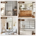 thumbnail image 6 of Wall Mirror 30" x 60", Window Pane Grid Mirror Modern Style for Bedroom, Living Room, Bathroom, Rectangular Black Aluminum Framed, 6 of 7