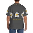 thumbnail image 5 of KLL Keep Life Simple Daisy Flower Print Men's Shirt Short Sleeve Button Down Summer Cuba Beach Shirts- Large, 5 of 7
