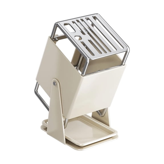 Leodye 1PCS Rotatable Kitchen Knife Storage Rack Space-saving Design Household Chef Knife Cleaver Organizer Holder Accessory -9.84 x 6.29 x 5.1 1 inches